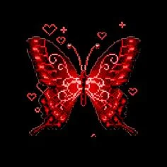 butterfly red aesthetic
